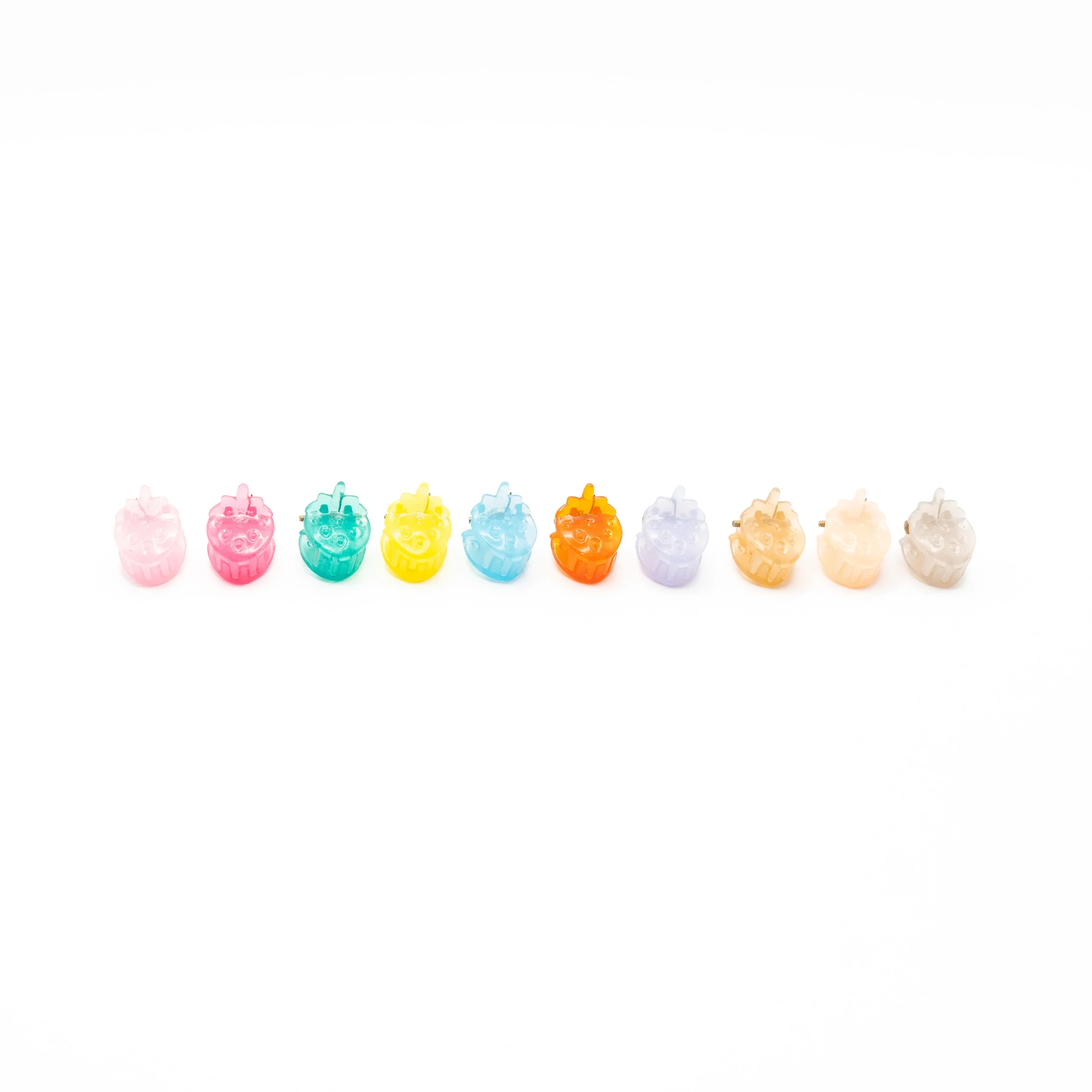Mini Pinzas De Fresas Multicolor - Imagen 3