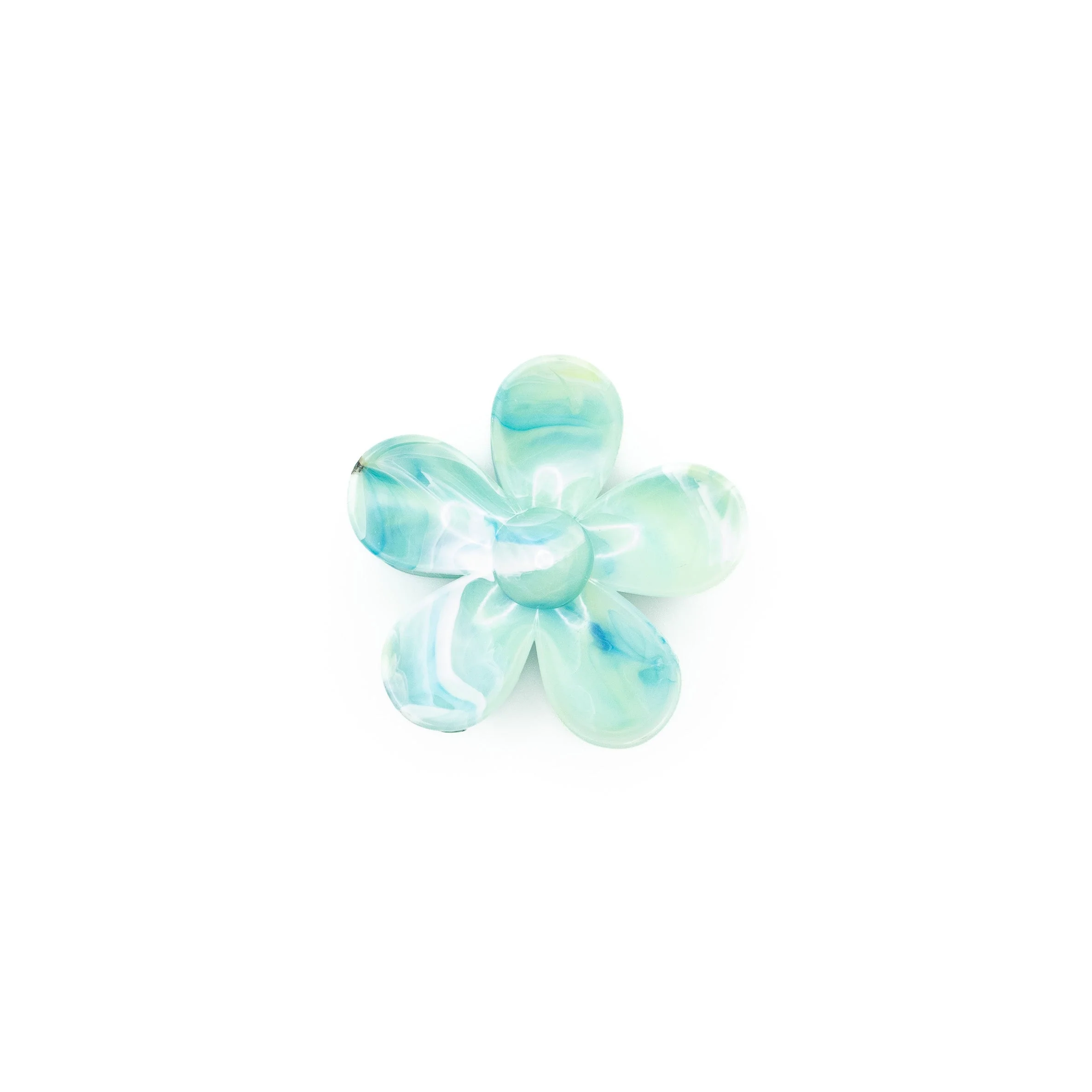 Pinza Flor Verde Y Azul - Imagen 3