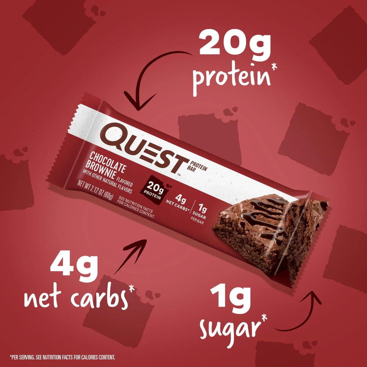 Quest Protein Bar , Brownie de Chocolate, 20 G de Proteína, sin Gluten, 4 Unidades - Imagen 4