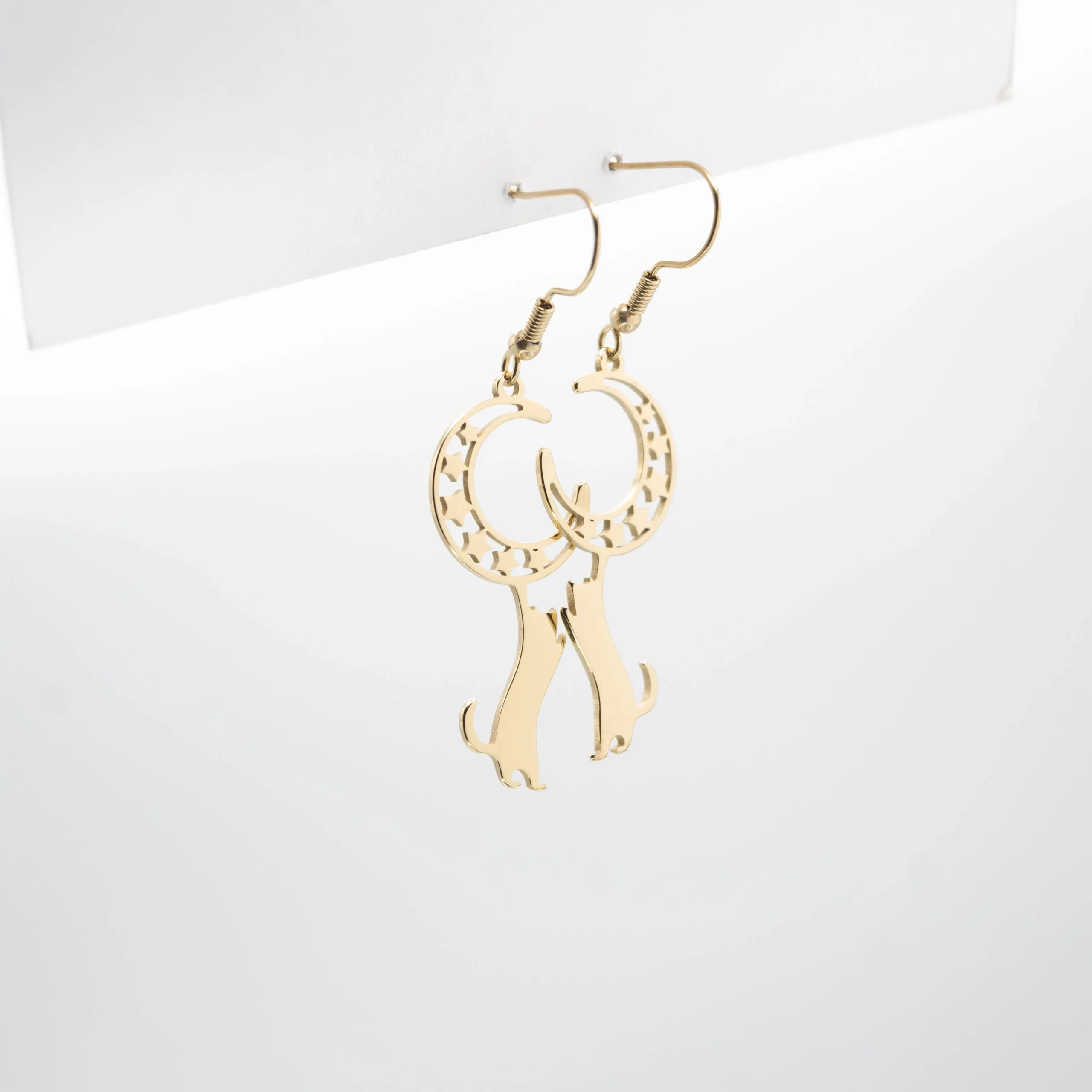 Aretes De Gato Y Luna K05570 - Imagen 3