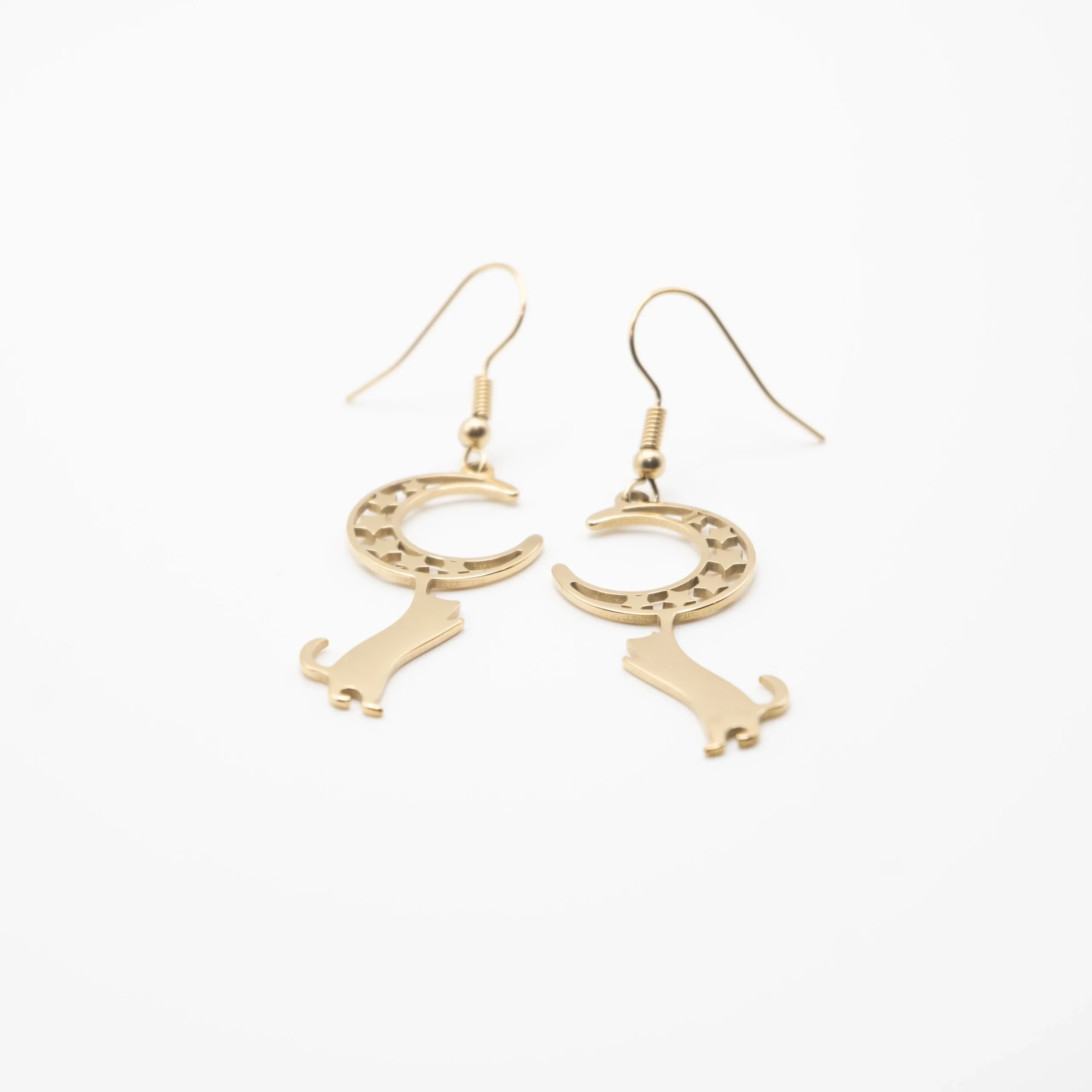 Aretes De Gato Y Luna K05570 - Imagen 2