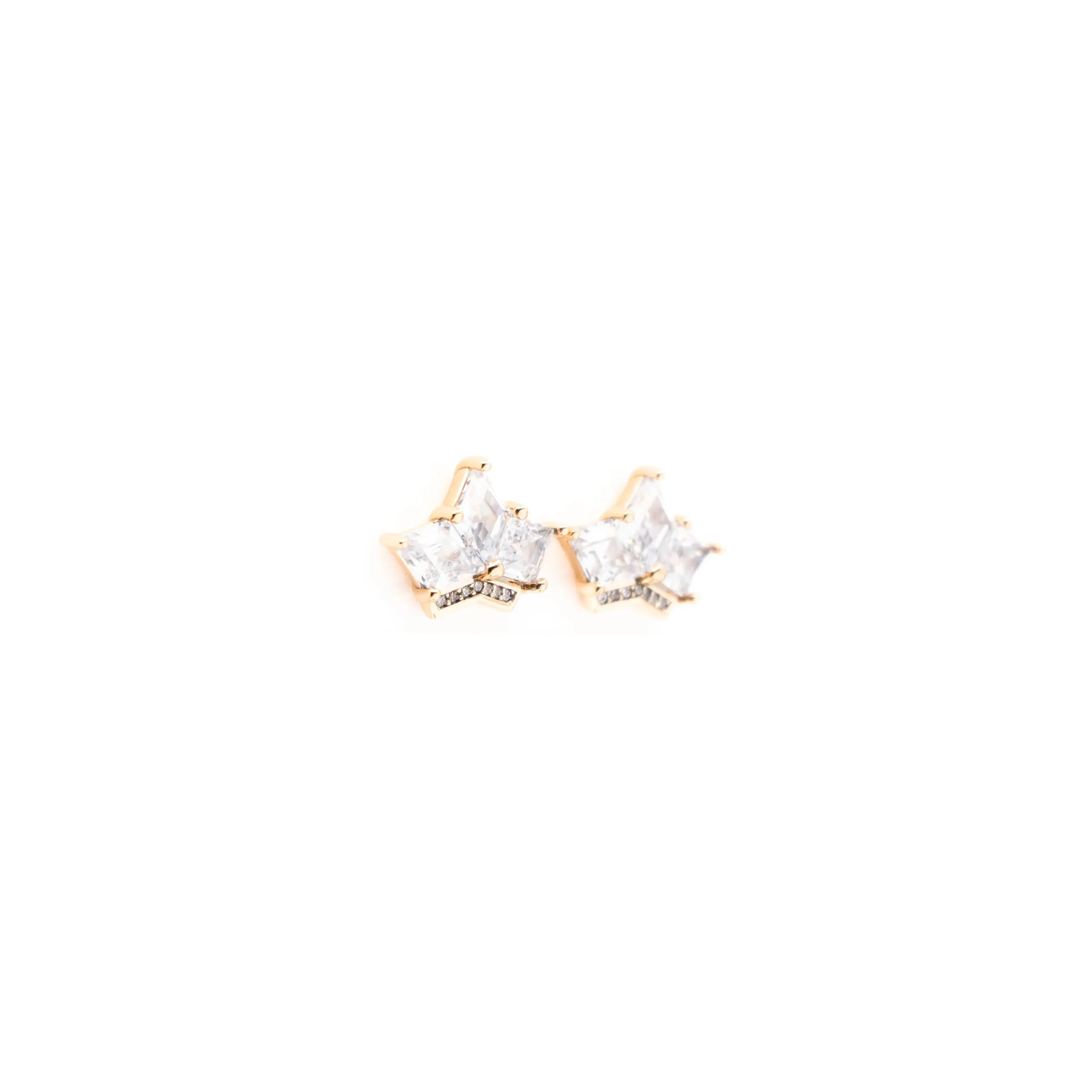 Aretes De Corona Con Circonia K05484 - Imagen 2