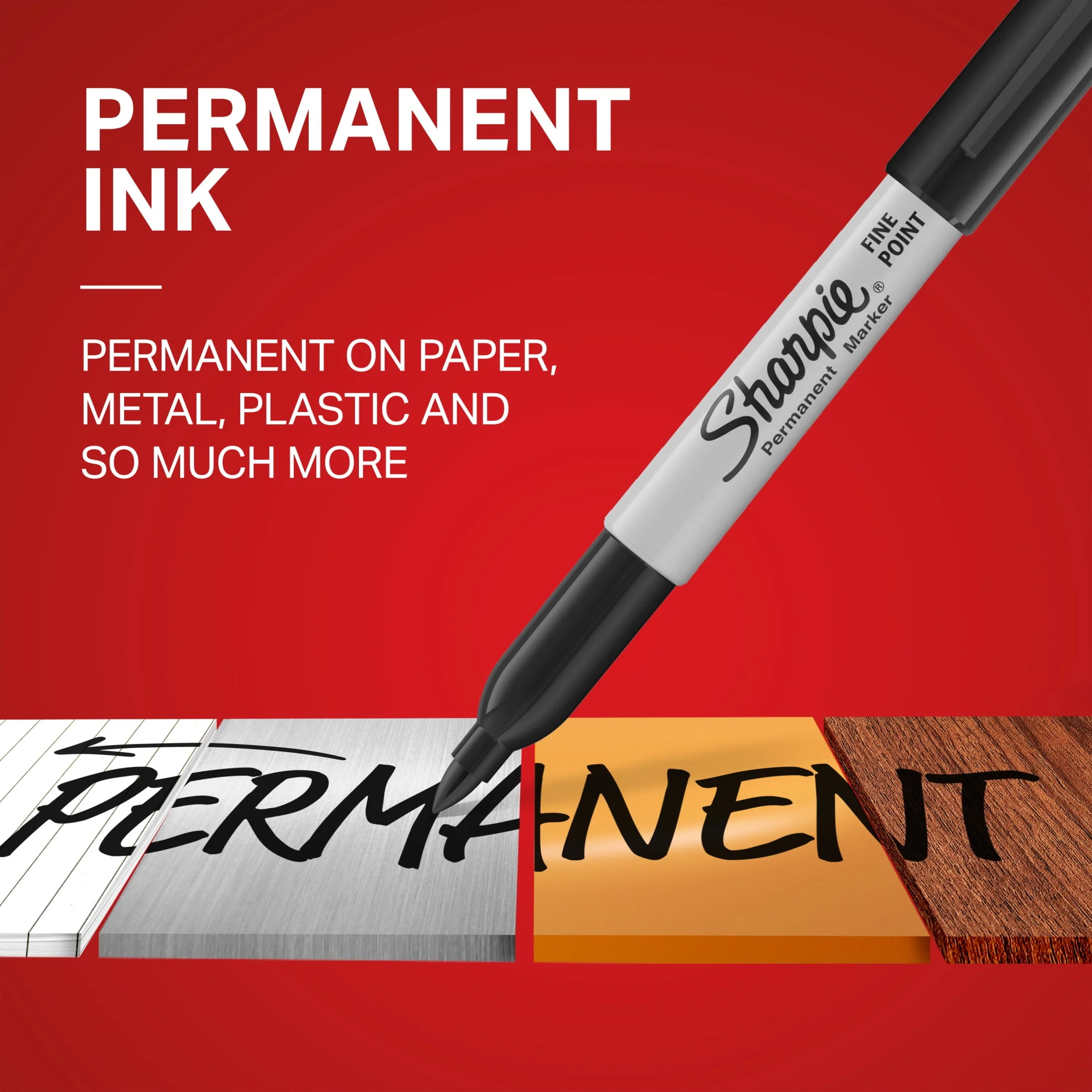 Sharpie Marcadores Permanentes Paquete de Puntas Múltiples, Punta Fina/ultrafina/cincel, Negro, 6 Unidades - Imagen 3
